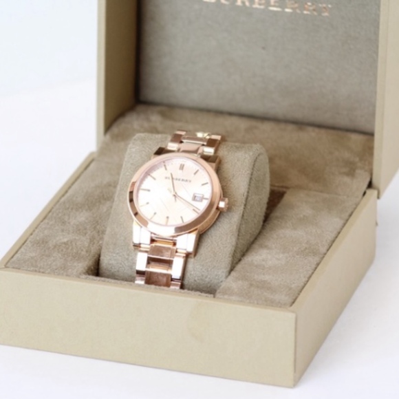 Gold Burberry watch main image 4